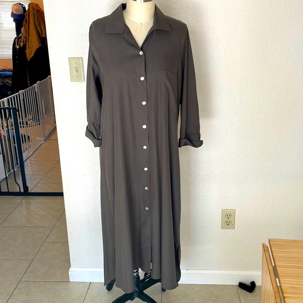 Zara join life (sustainable) NWT tencel maxi shirt dress